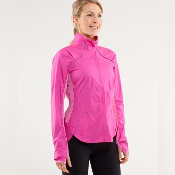 Lululemon Run:  Essential Jacket II Ladies 6 Paris Pink - Picture 2 of 14
